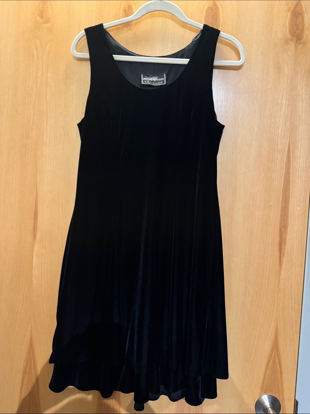 Black velvet Molly Malloy evening dress